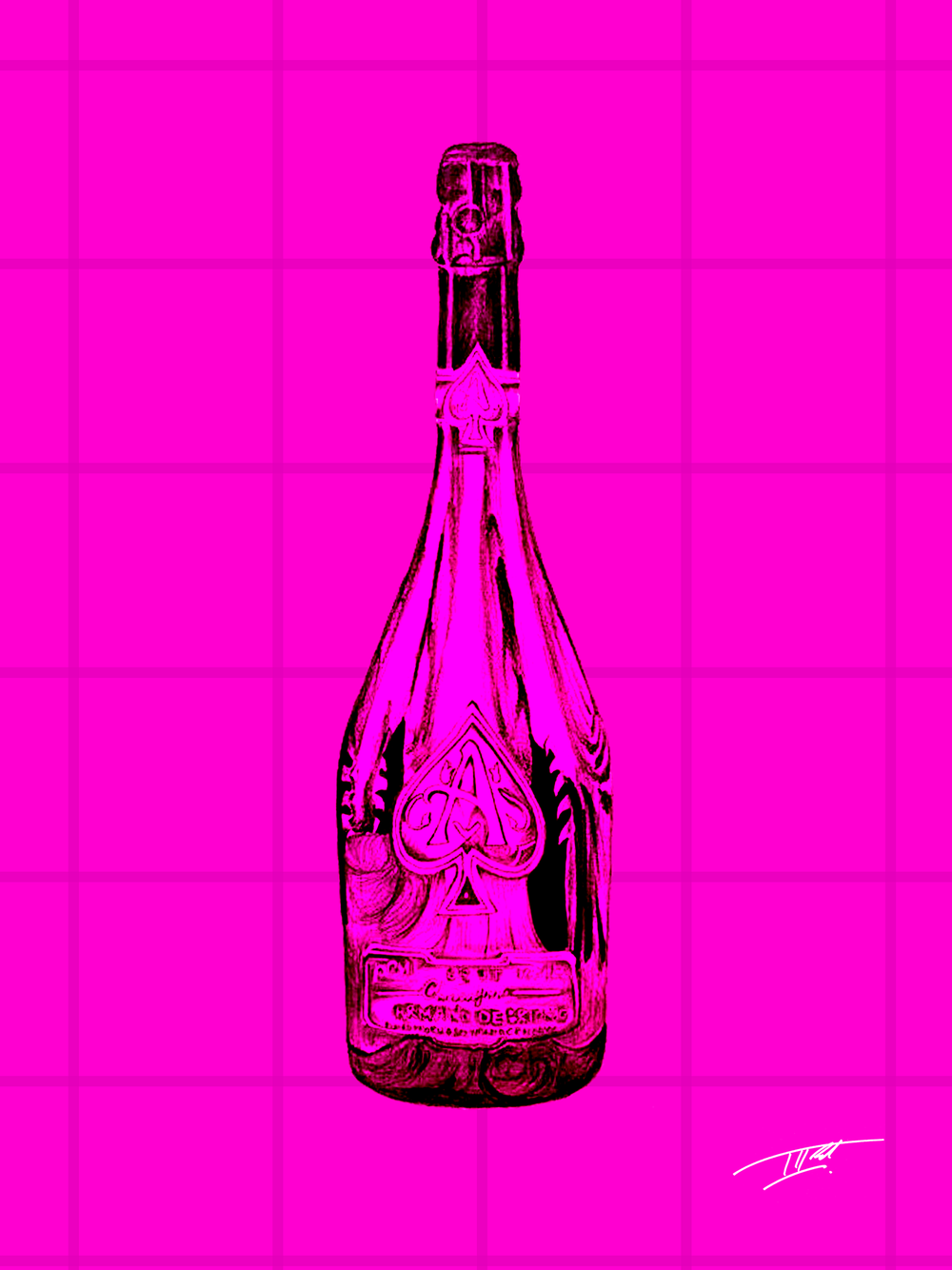ACES OF SPADES PINK WALL ART PRINT