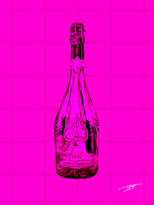 ACES OF SPADES PINK WALL ART PRINT