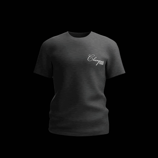 Champain Heather Black Tee